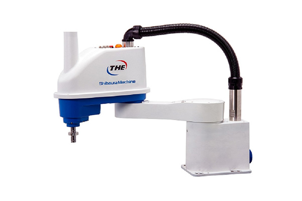 The Shibaura Machine THE600 SCARA robot delivers high-speed precision for advanced automation tasks.