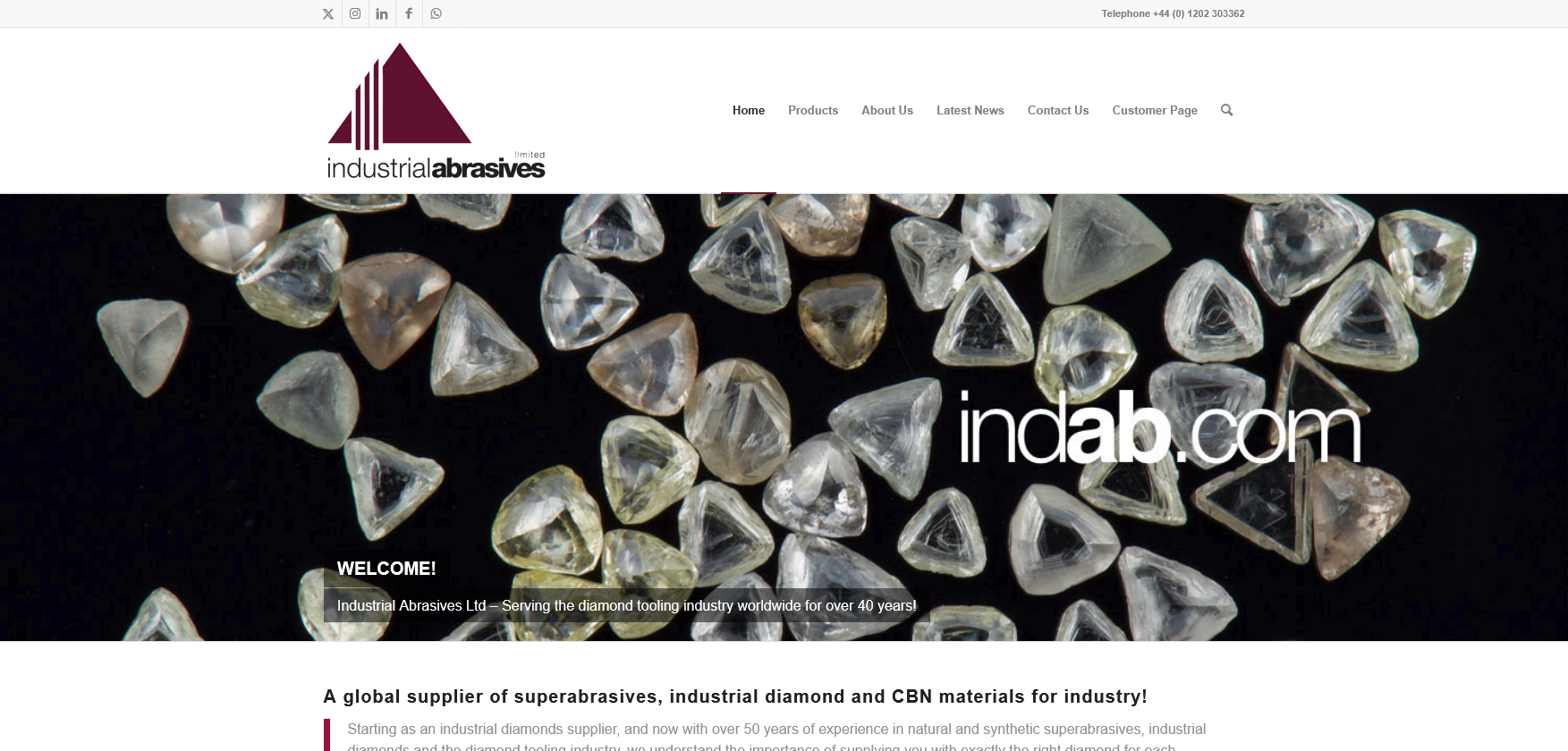 Industrial Abrasives Ltd Website Screenshot 001