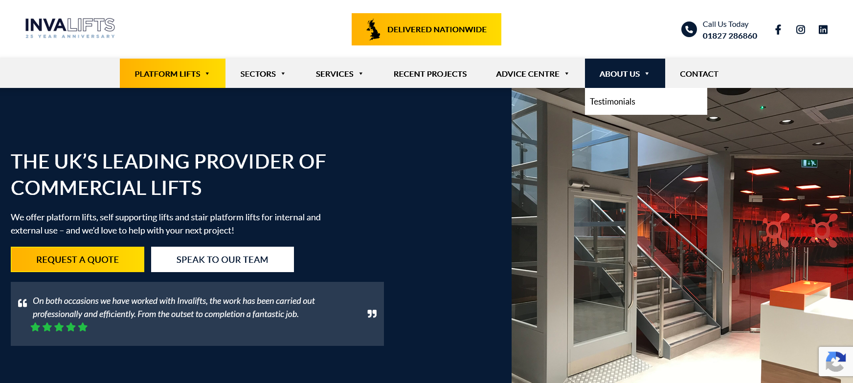 Invalifts Ltd Website Screenshot 001