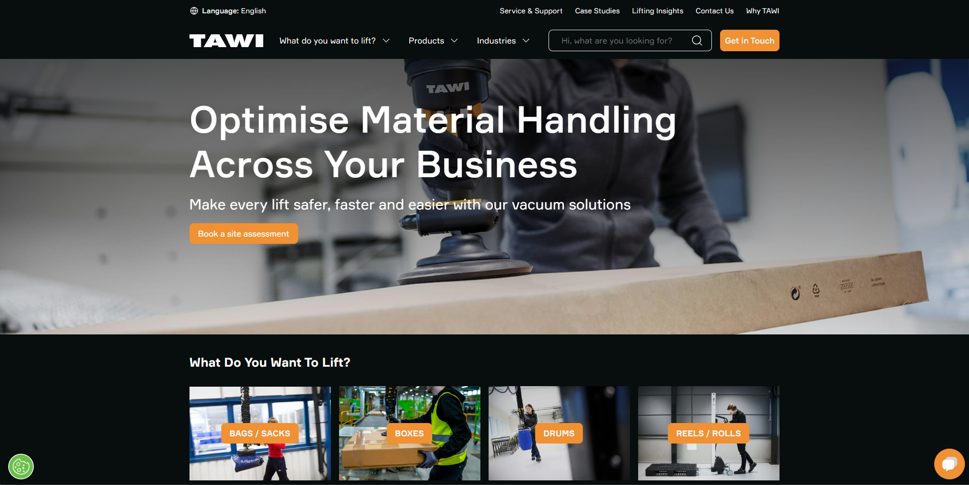 TAWI UK Website Homepage Screenshot