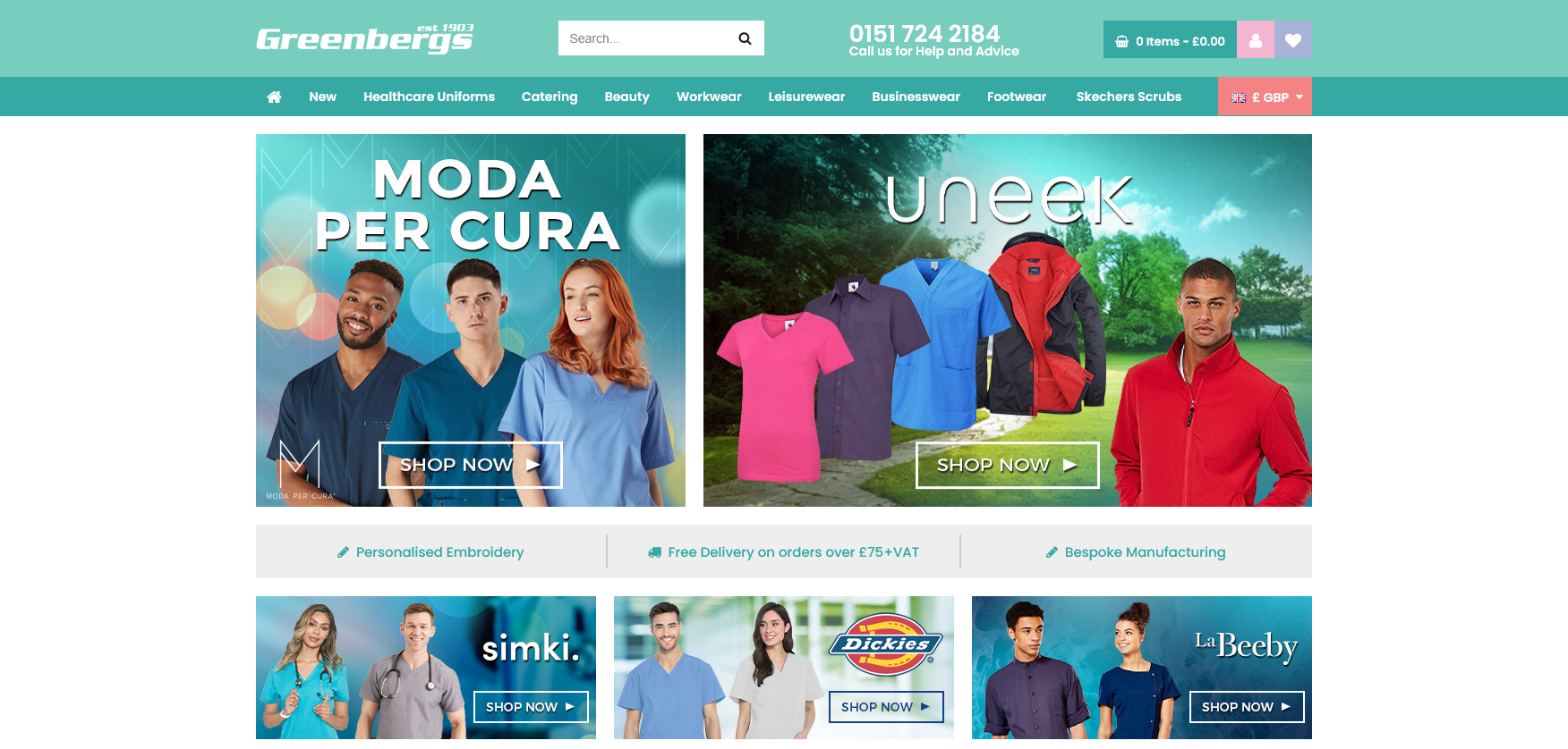 Greenbergs Website Screenshot 001