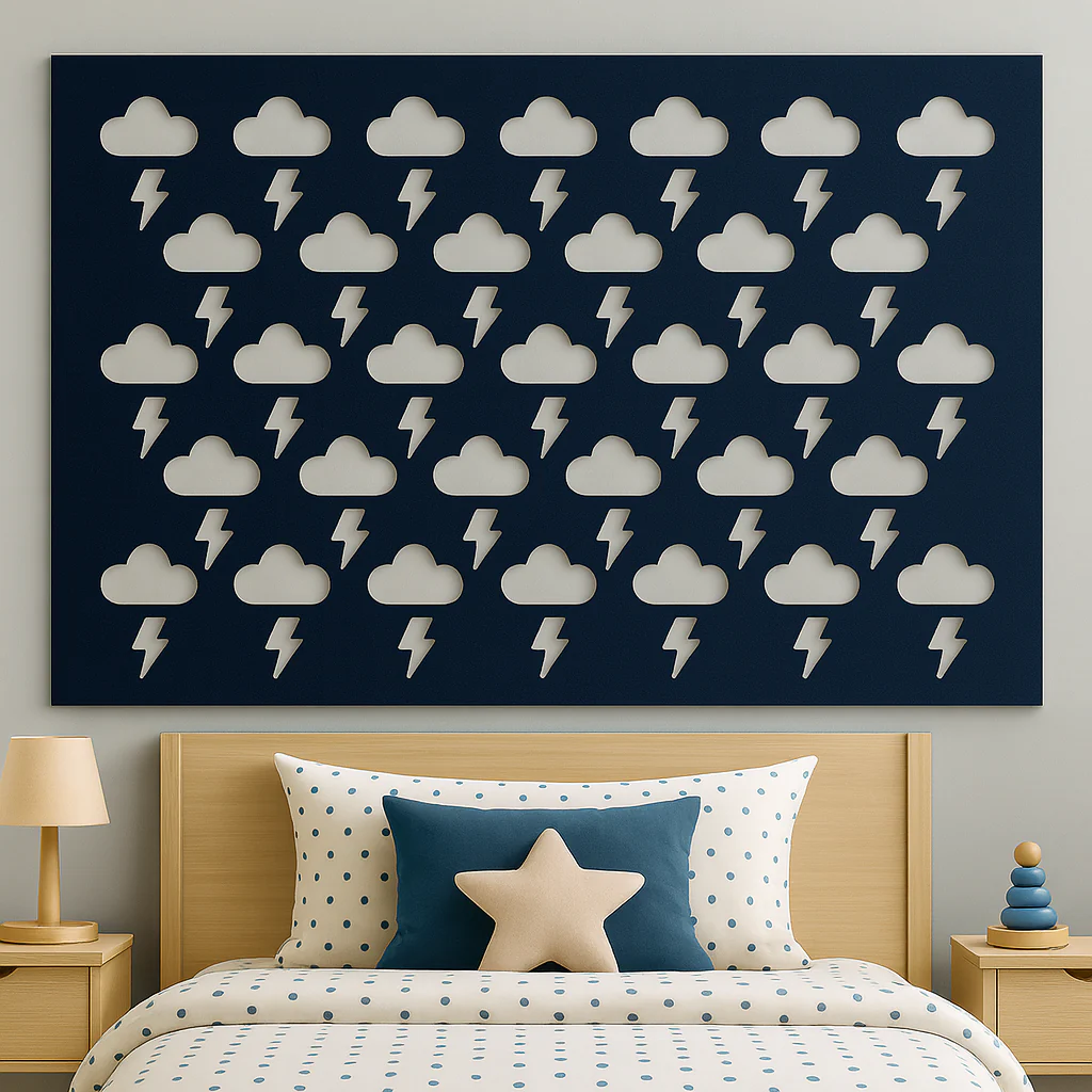 Lightning Wall Mounted Routed Panel