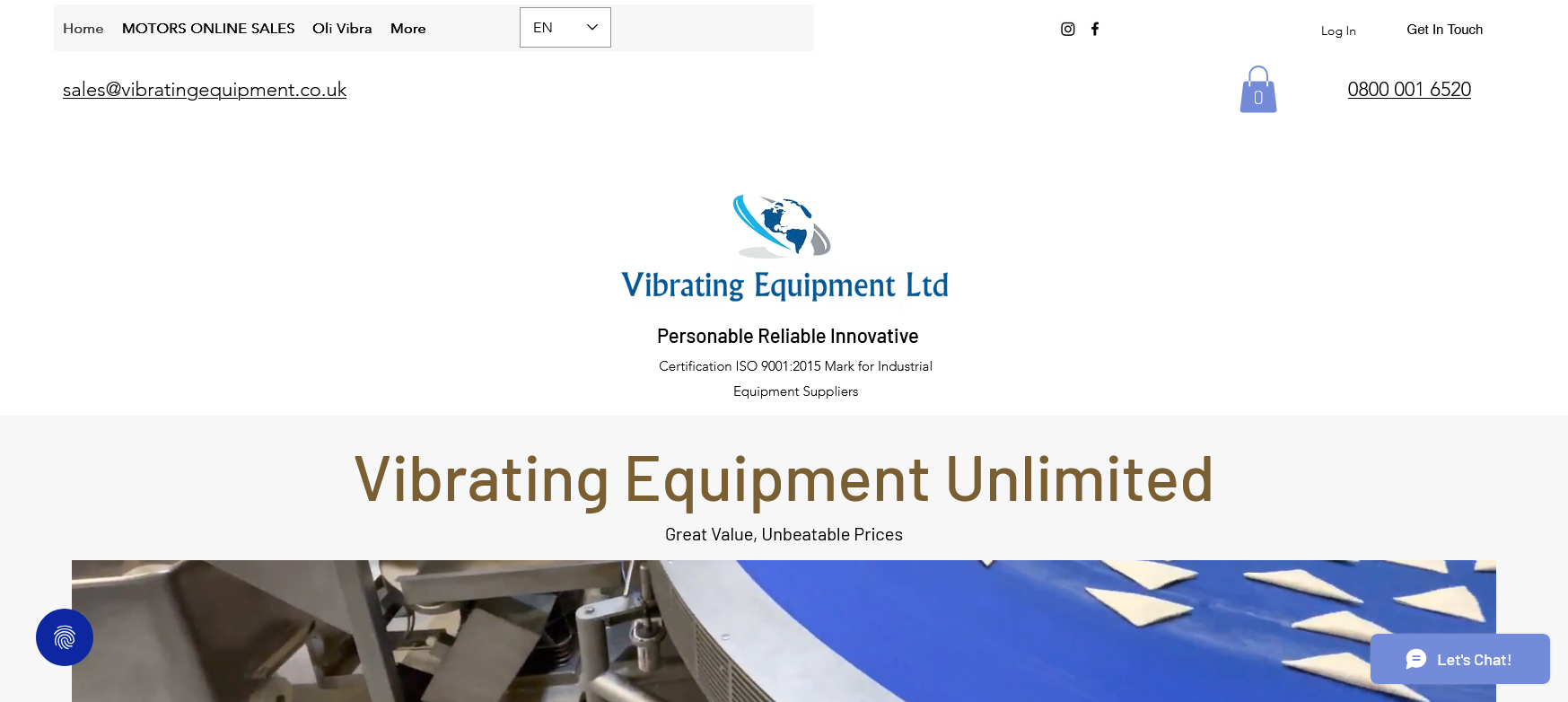Vibrating Equipment Ltd Website Screenshot 001