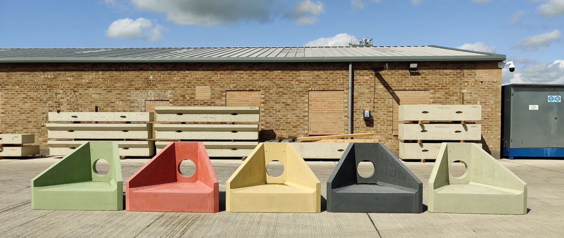 Coloured Precast Concrete Headwalls