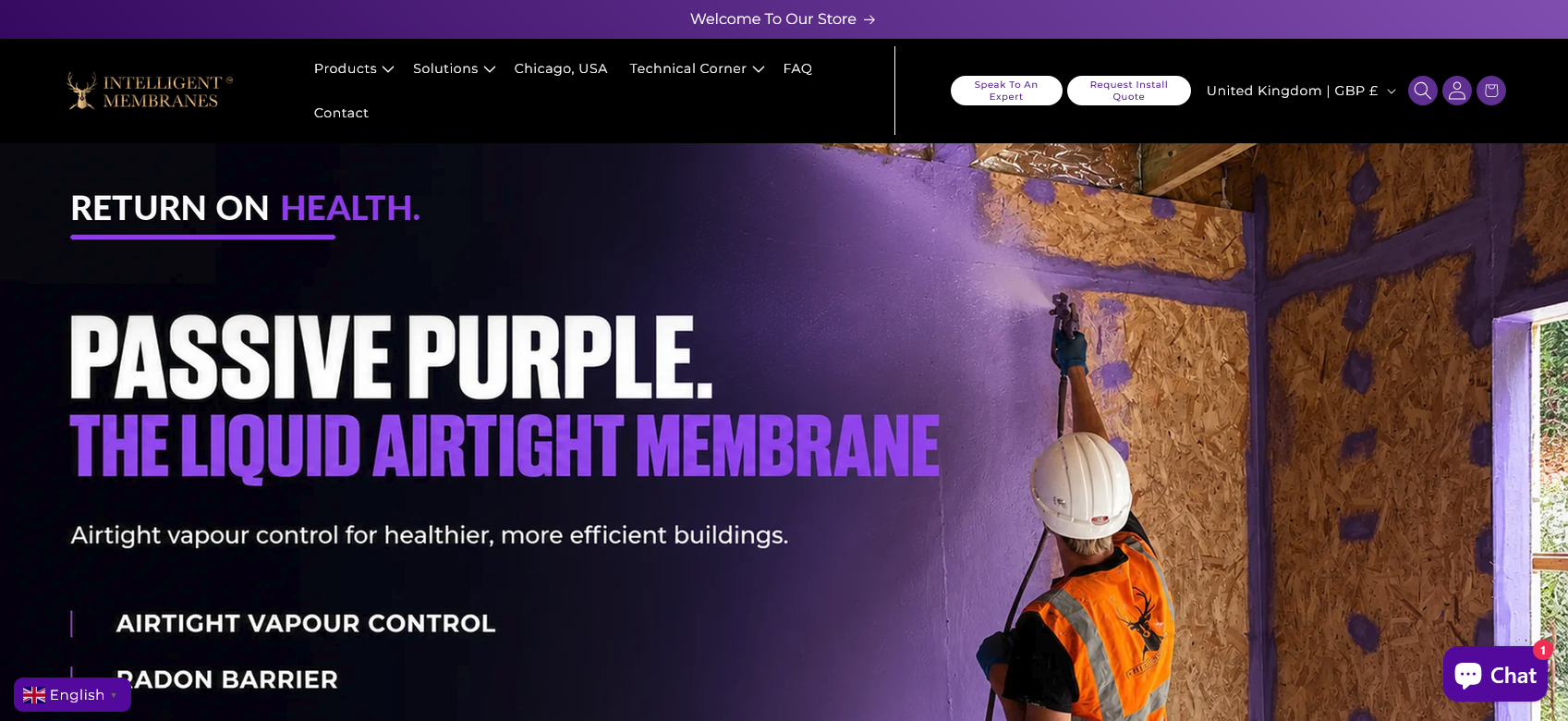 Intelligent Membranes Website Screenshot 001