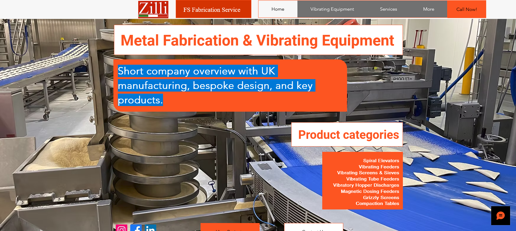 FS Fabrication Website Screenshot 001