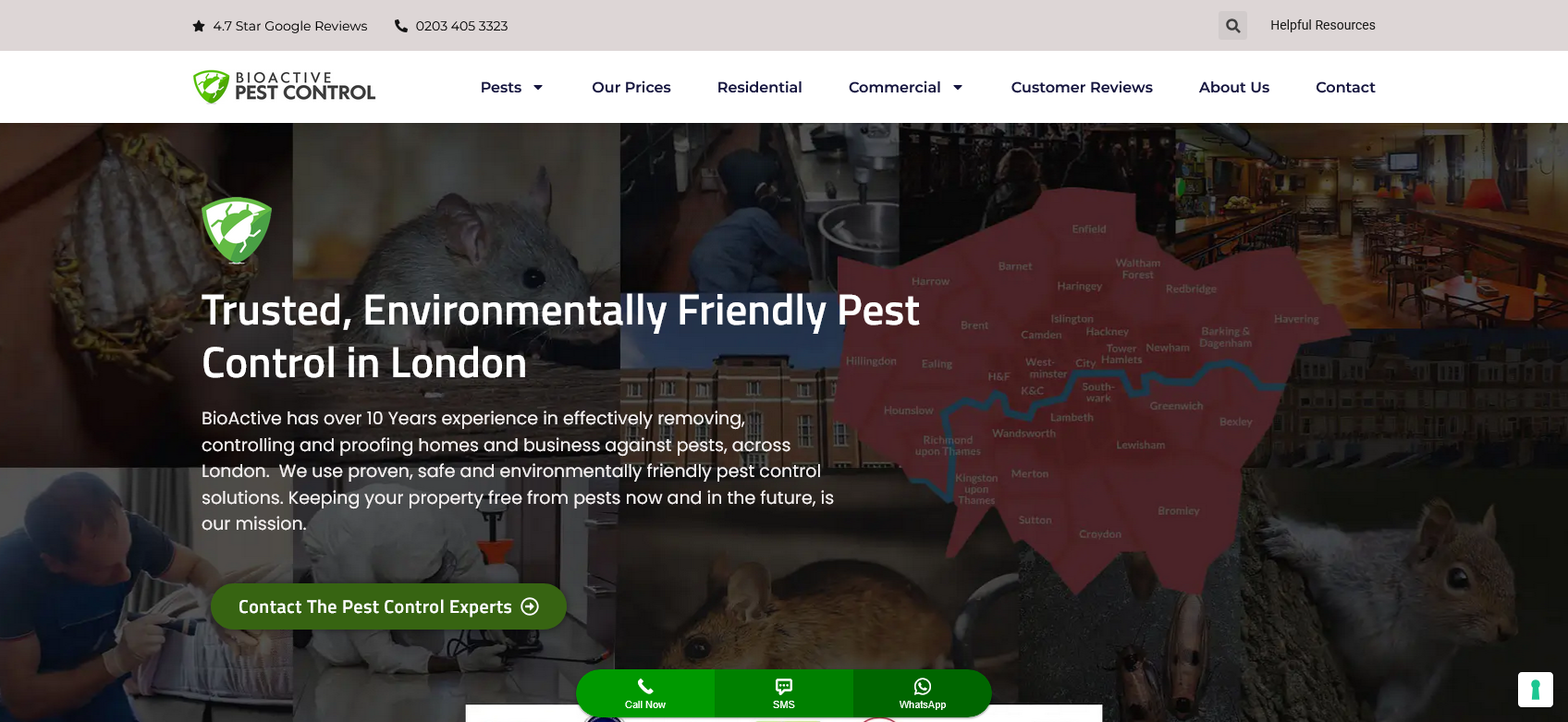 Bioactive Pest Control Website Screenshot 001