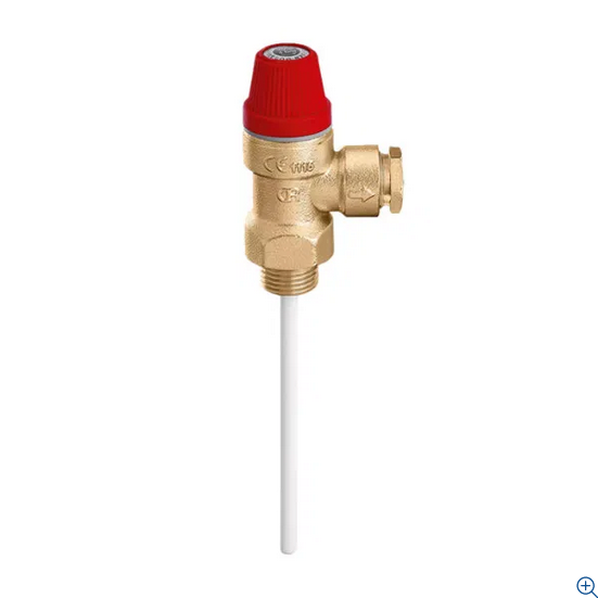 Altecnic / Caleffi 309 Series Pressure & Temperature Relief Valve 3/4" 90°C 10 Bar - 309500CST