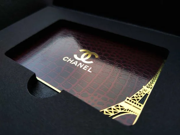 Gold base luxury metal business cards
