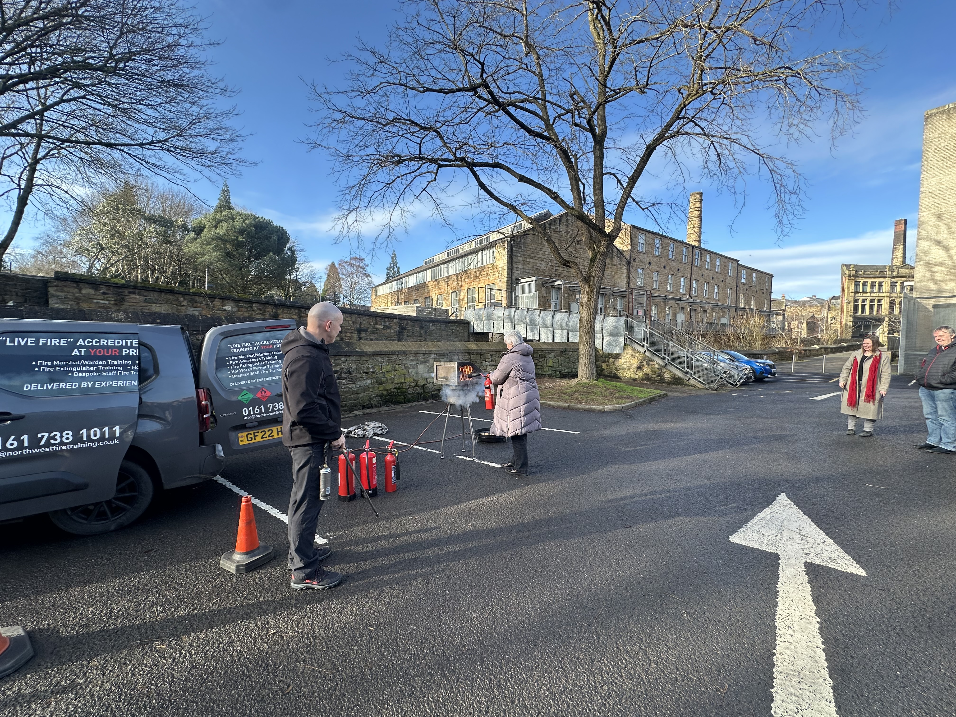 Fire Training practical at Burnley Council