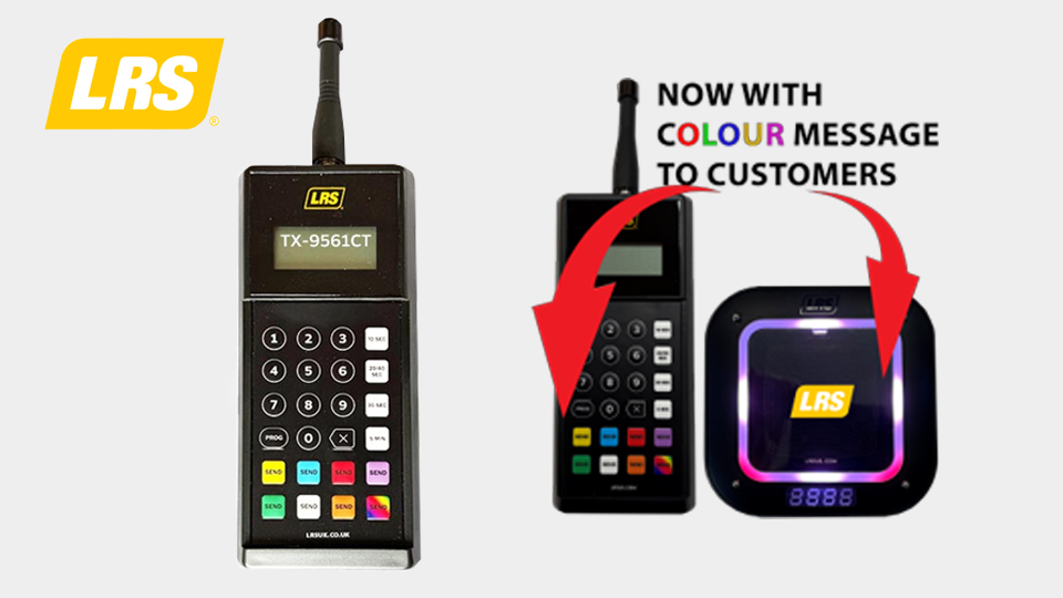 Colour messaging to customers paging system