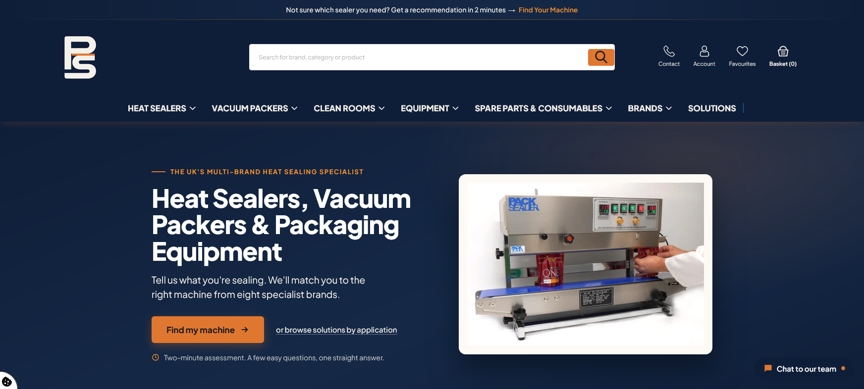 PackSealer Website Screenshot 001