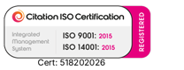 Citation ISO Certification - ISO 9001/14001 2015 - Integrated Management System
