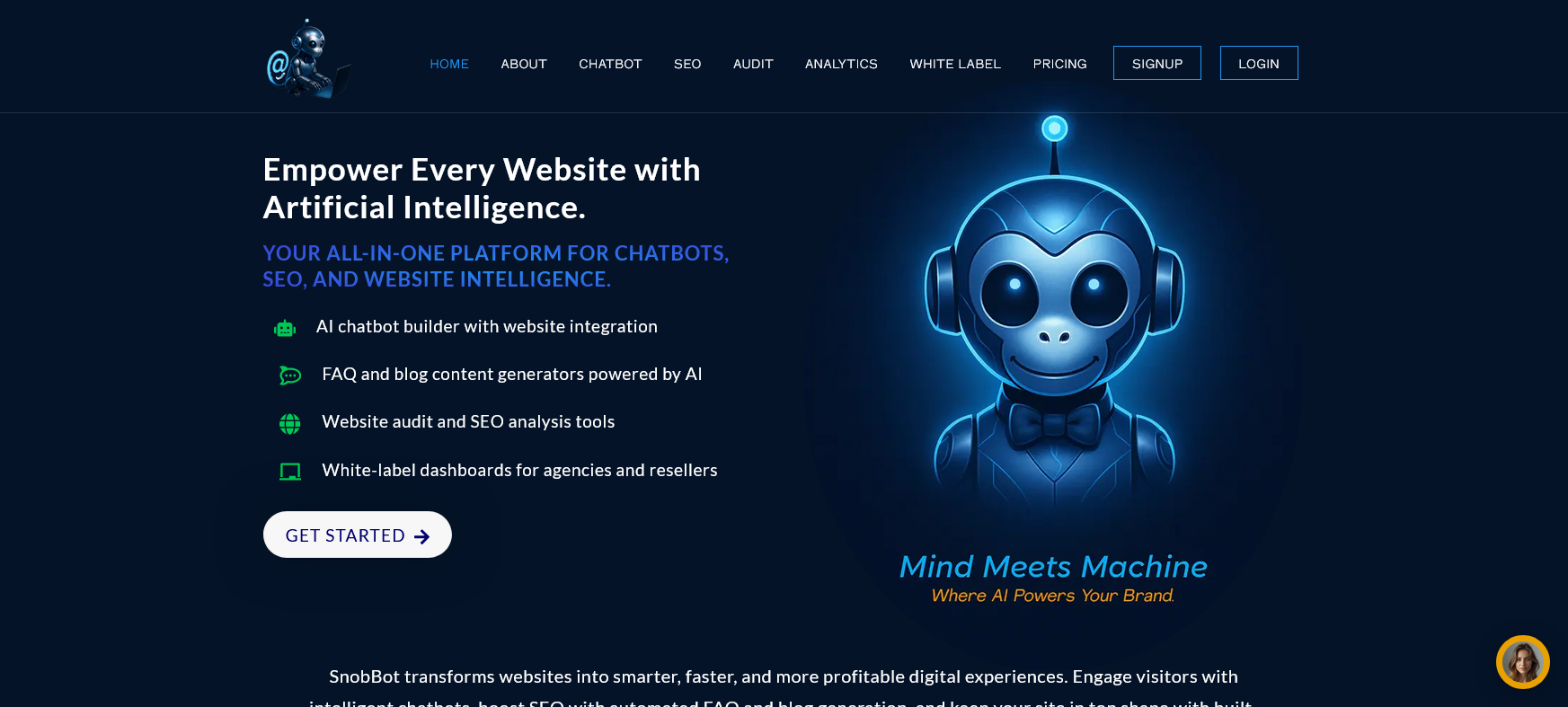 SnobBots Website Screenshot 001