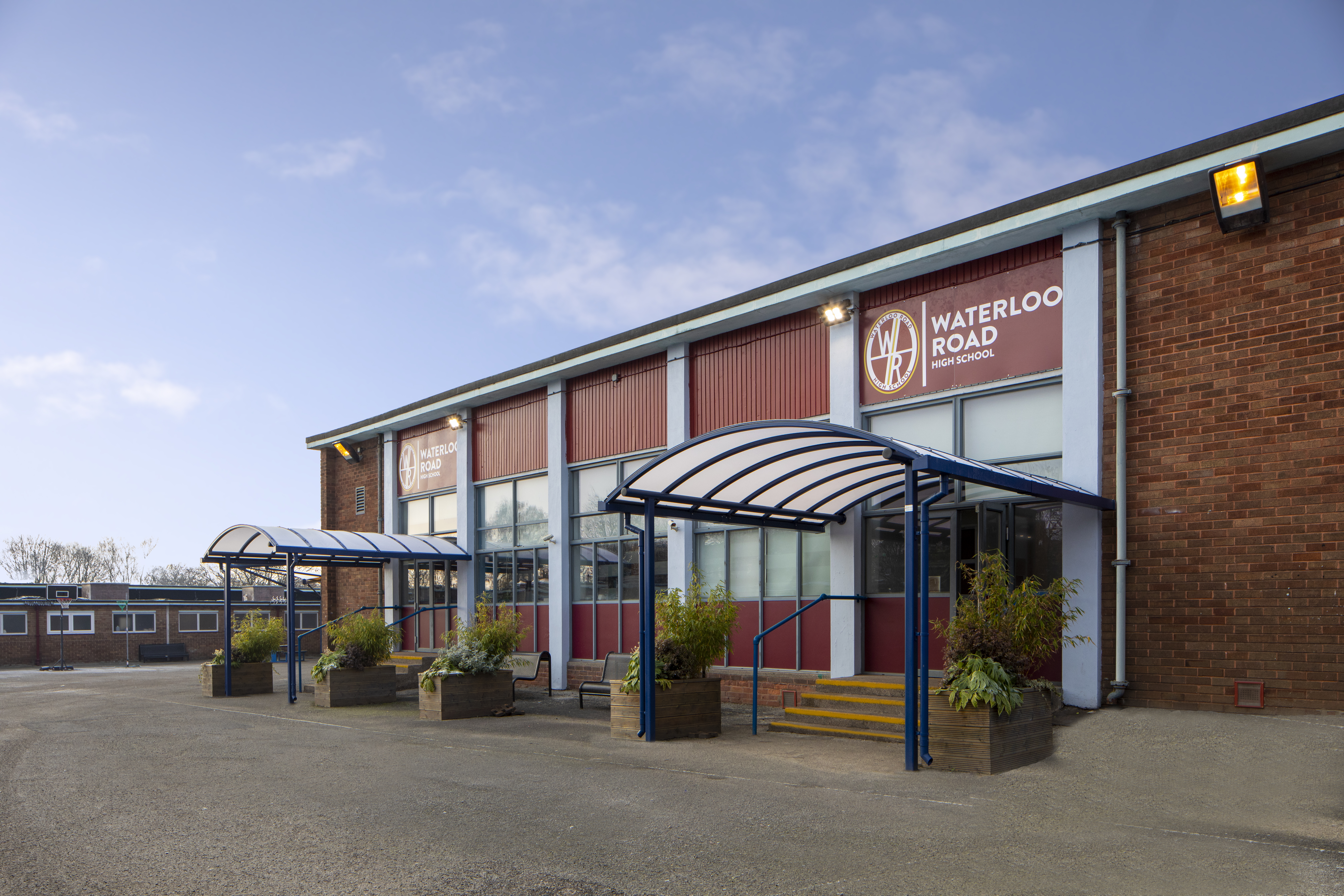 Curved Roof Entrance Canopy