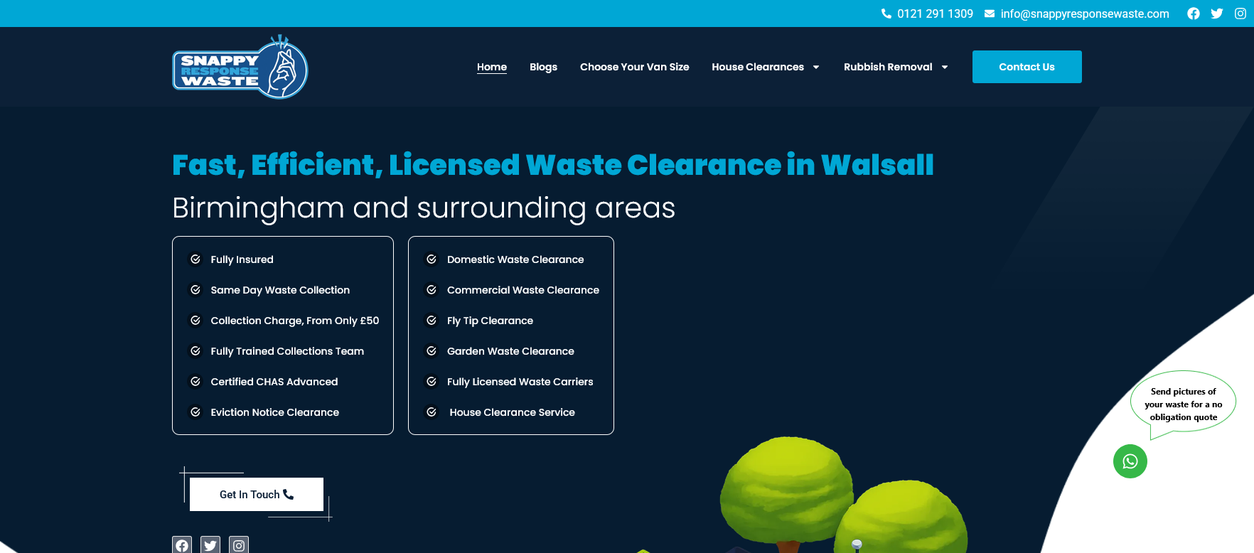 Snappy Response Waste Website Screenshot 001