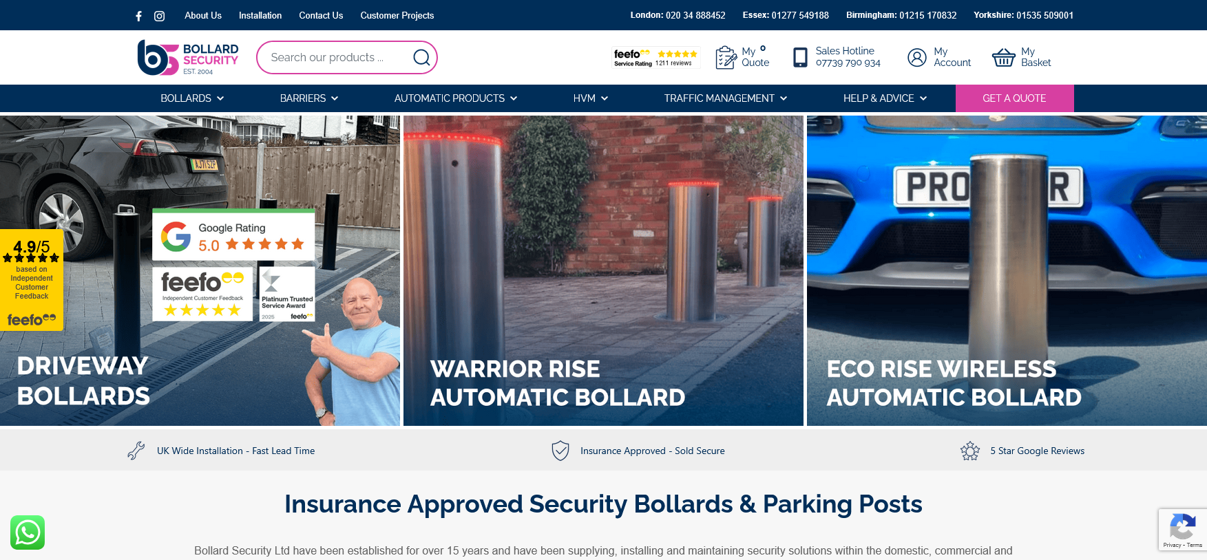 Bollard Security Website Screenshot 001