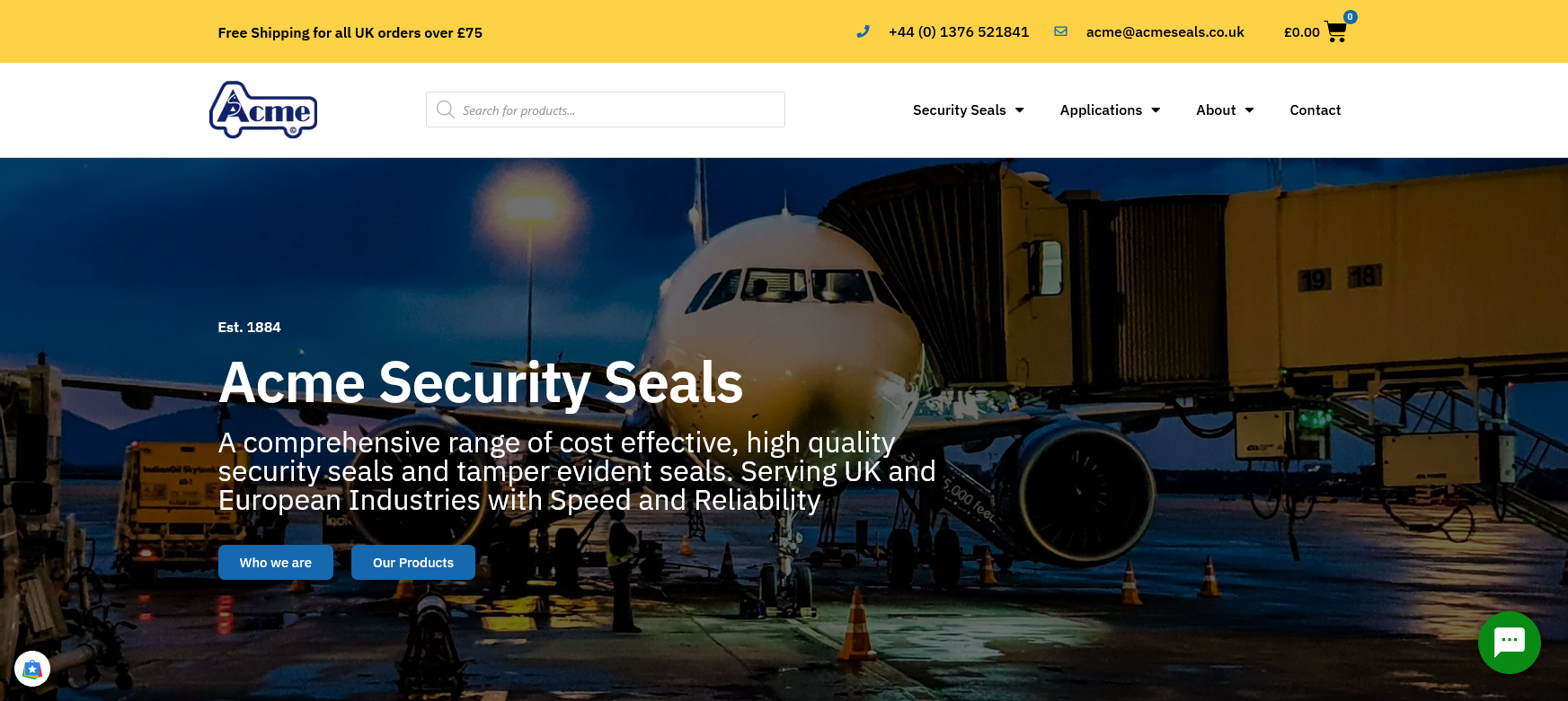 Acme Seals Ltd Website Screenshot 001