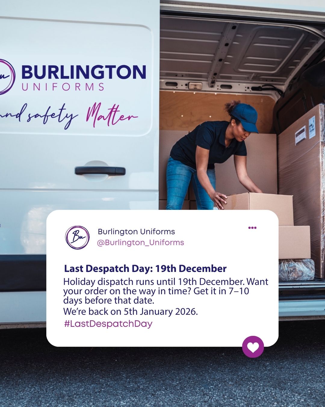 Last despatch day - 19th December