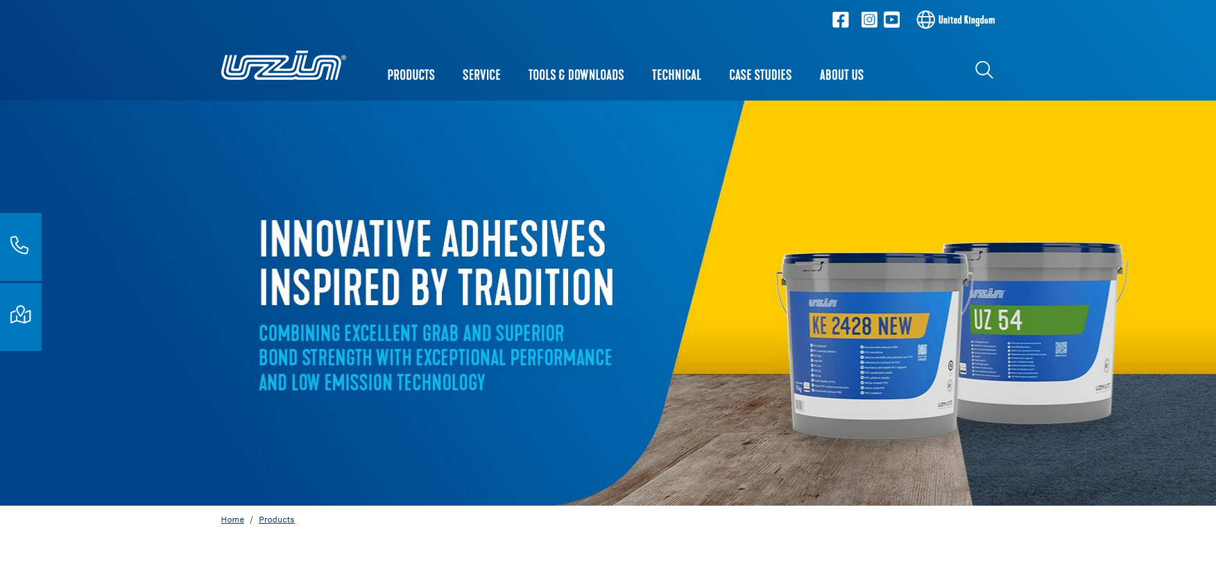 UZIN Website Screenshot 001