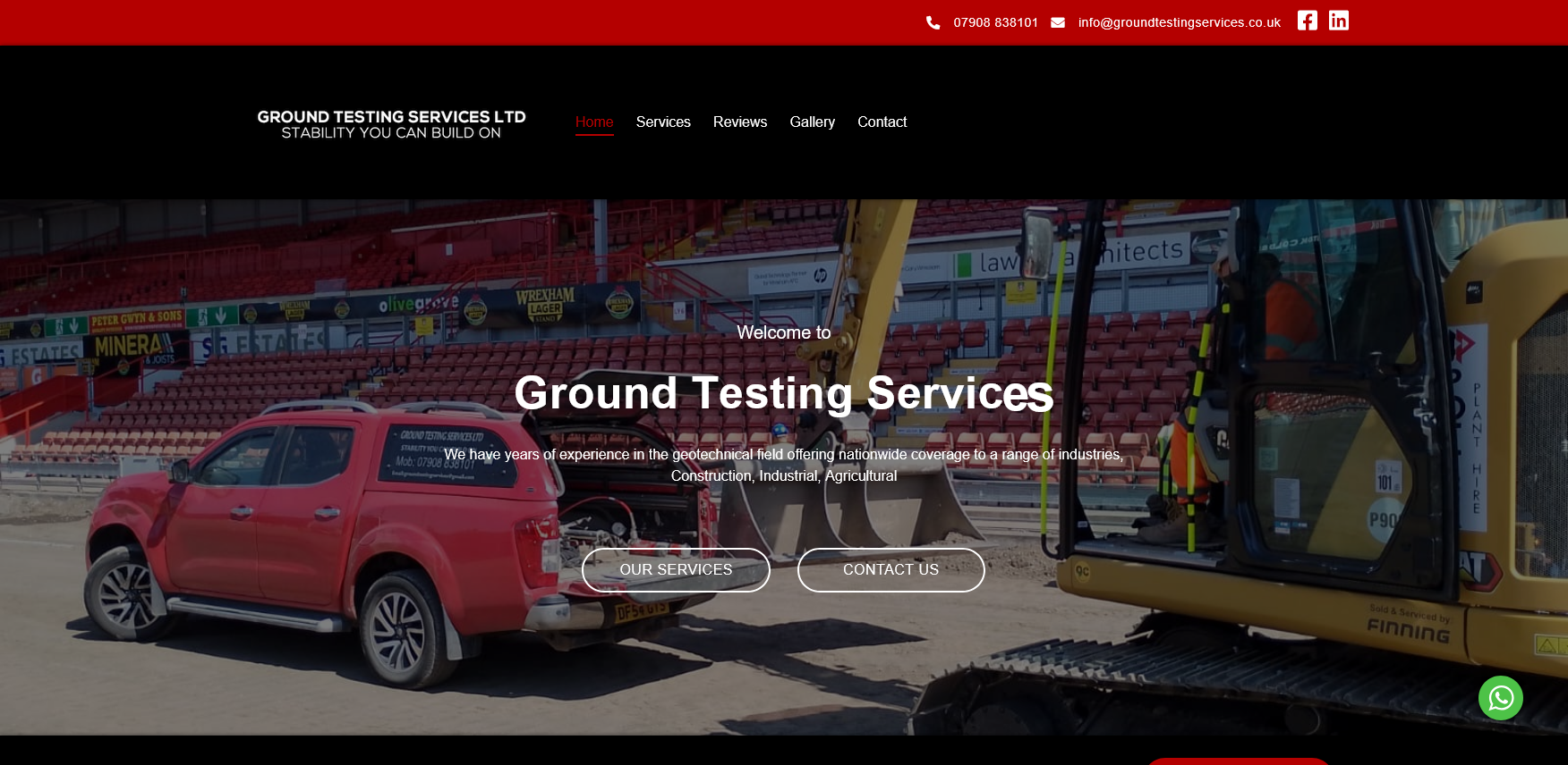Ground Testing Services Ltd Website Screenshot 001