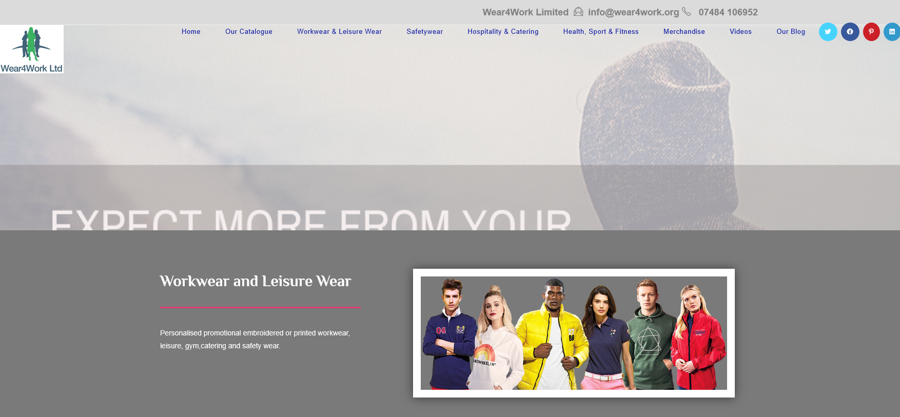 Wear4Work Ltd Website Screenshot 001