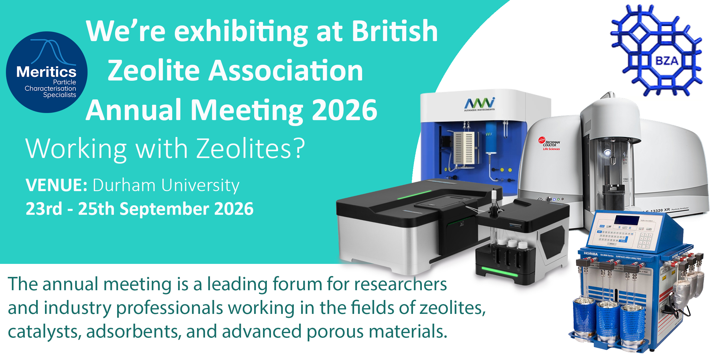 Meritics to Exhibit at the British Zeolite Association Conference 2026