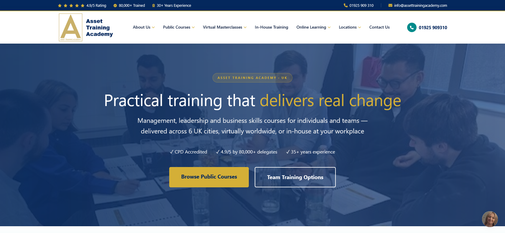 Asset Training Academy Website Screenshot 001
