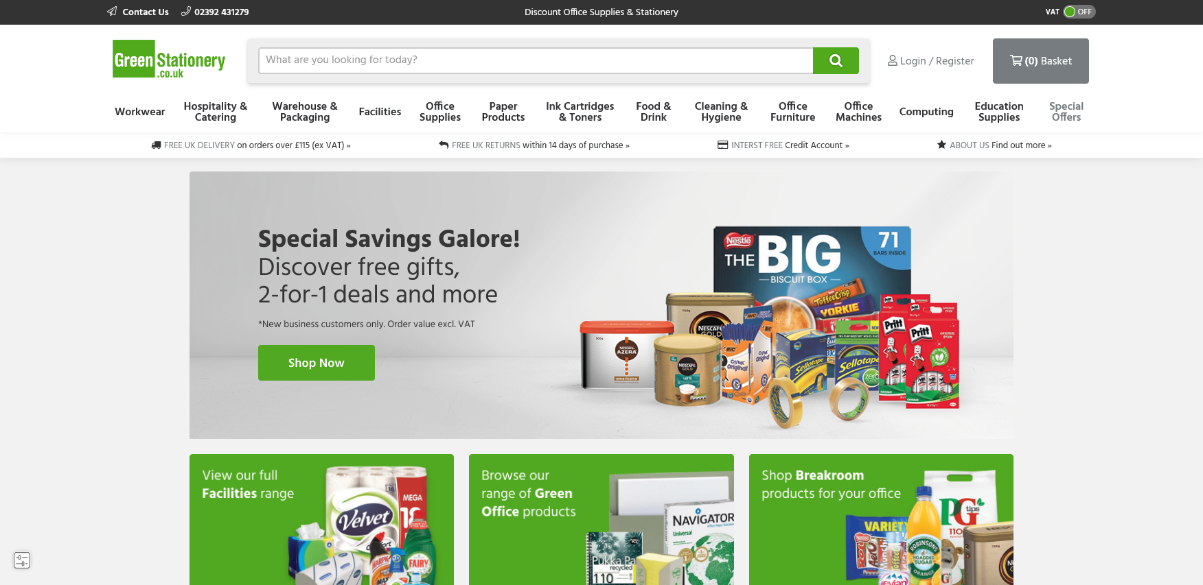 GreenStationery Website Screenshot 001