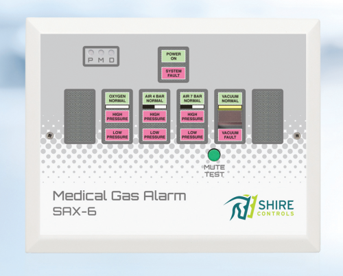 medical gas alarms, SAX-6, Shire Controls