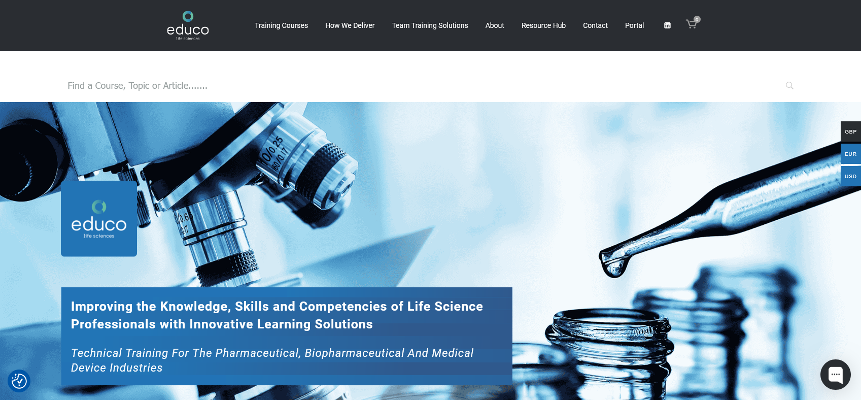 Educo Life Sciences Website Screenshot 001