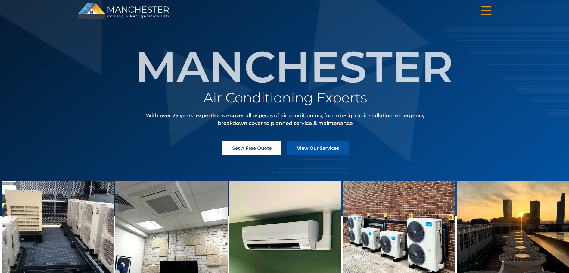 Manchester Cooling & Refrigeration Website Screenshot 001