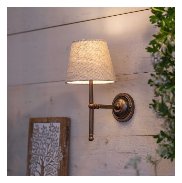 Finberry Fabric Shade Lupin Wall Light
