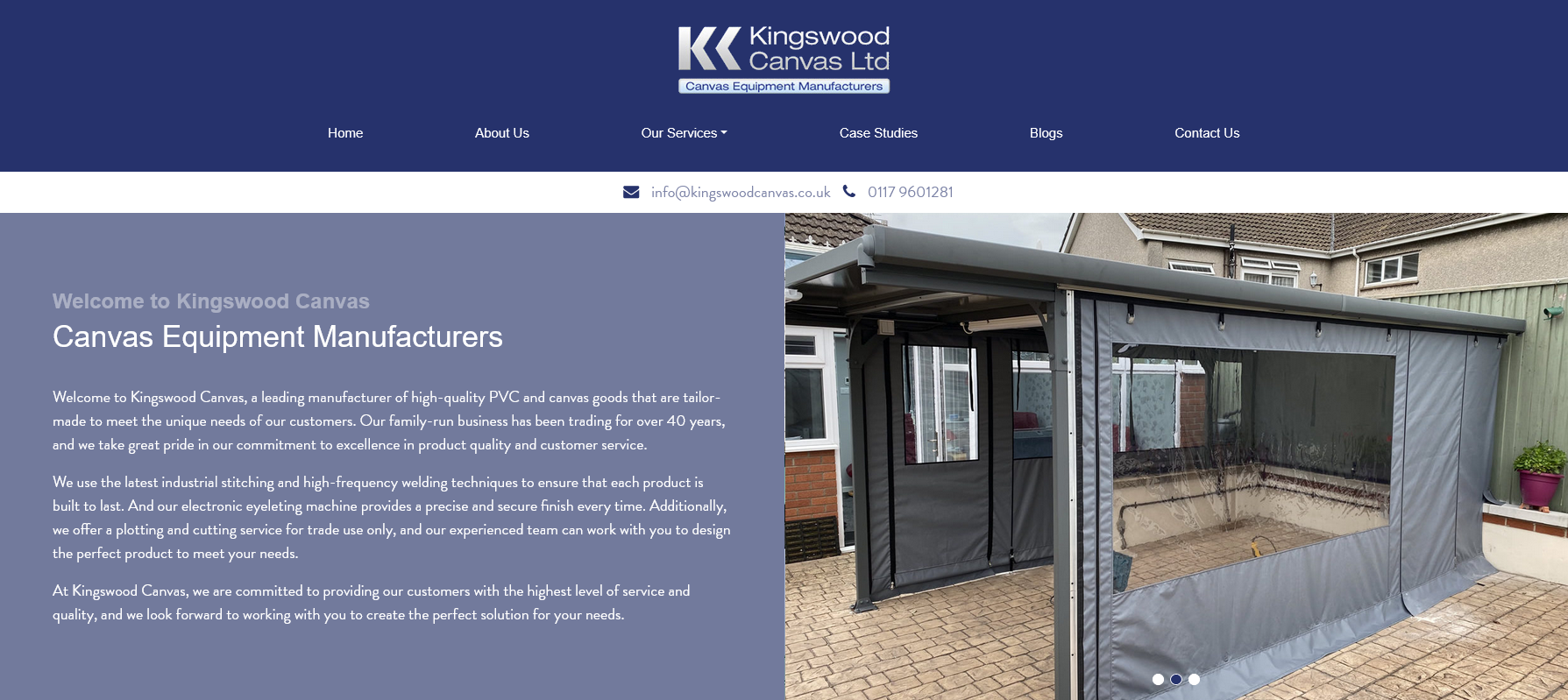 Kingswood Canvas Ltd Website Screenshot 001