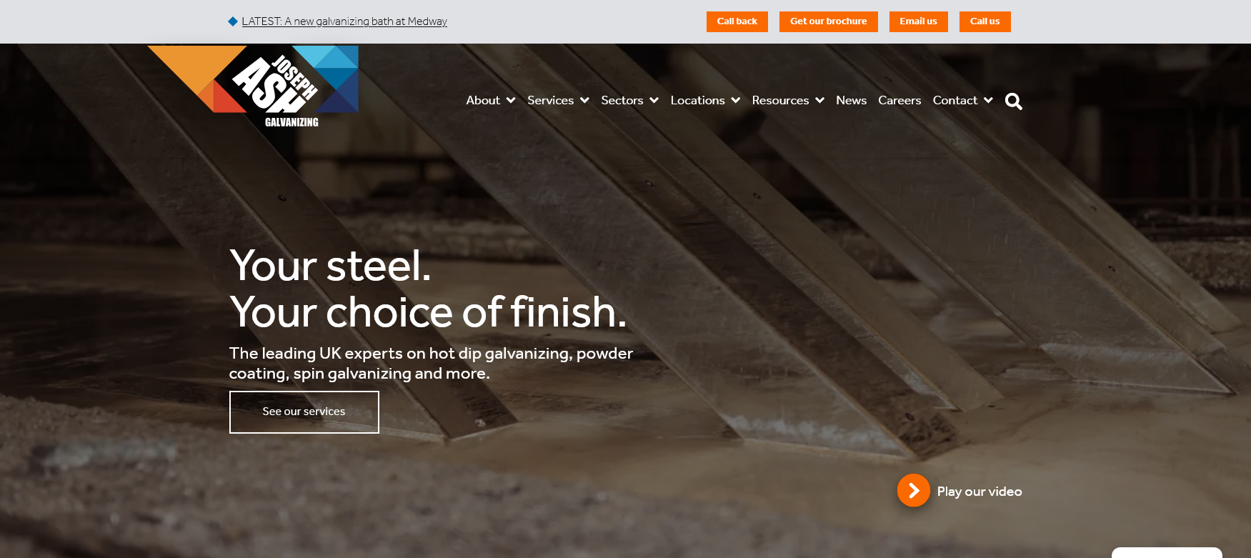 Joseph Ash Galvanizing Website Screenshot 001