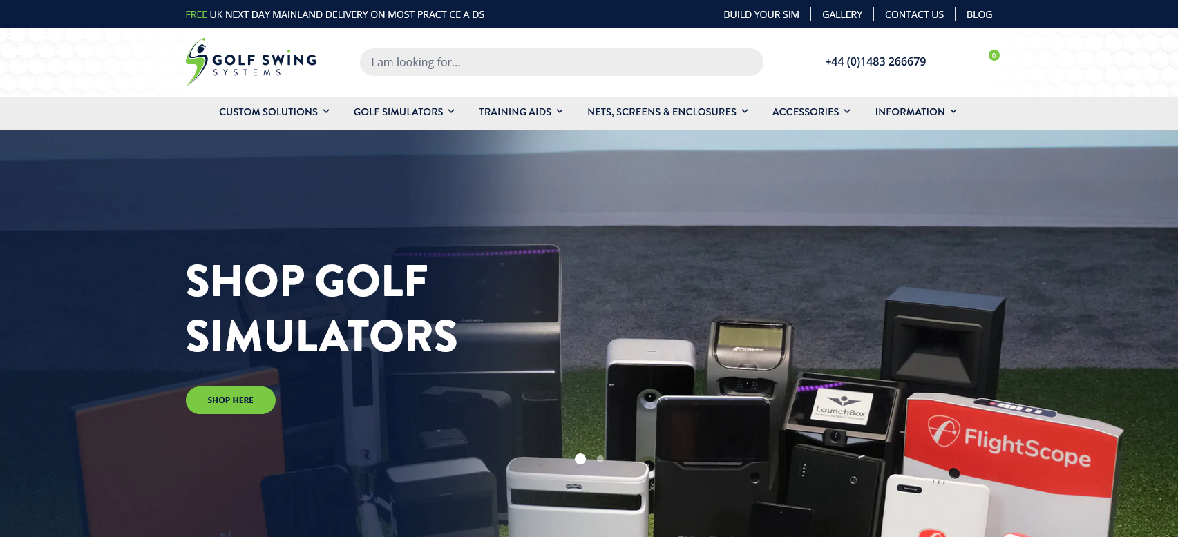 Golf Swing Systems Ltd Website Screenshot 001