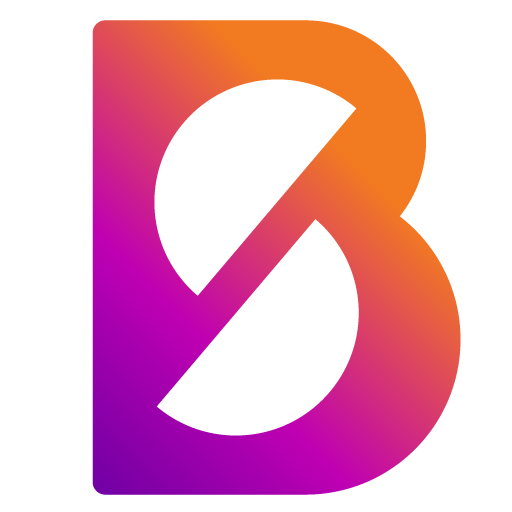 Sliced Bread logo featuring a bold stylised B with a pink, purple and orange gradient.