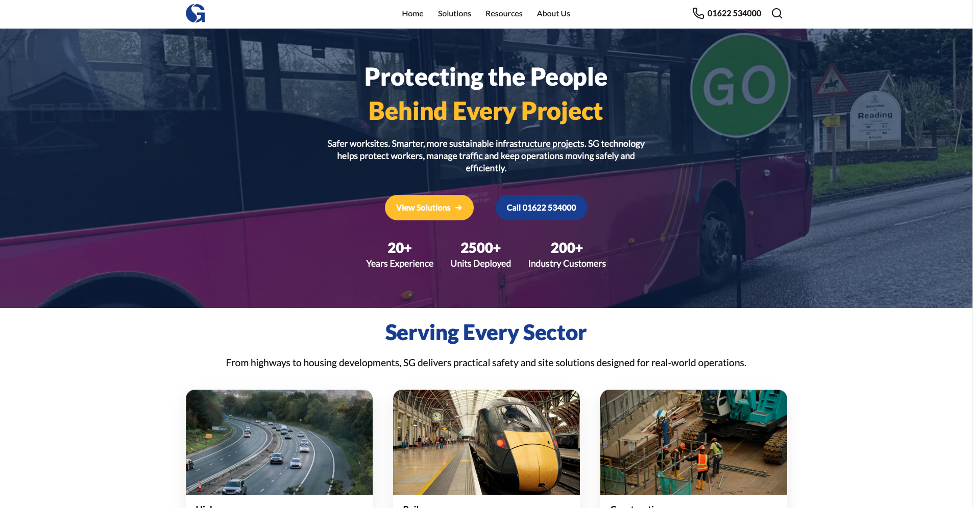 Screenshot of SG website