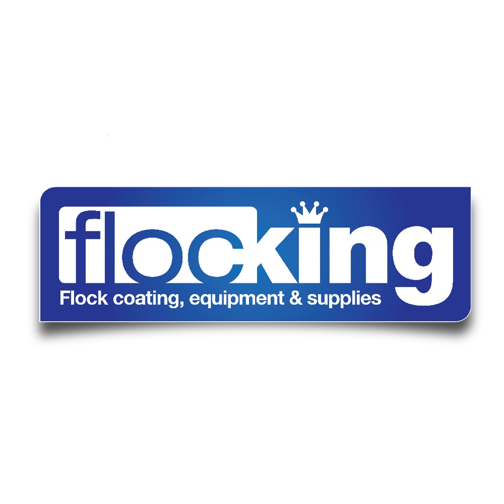 Flocking Ltd's logo with text with states flock coating, equipment and supplies