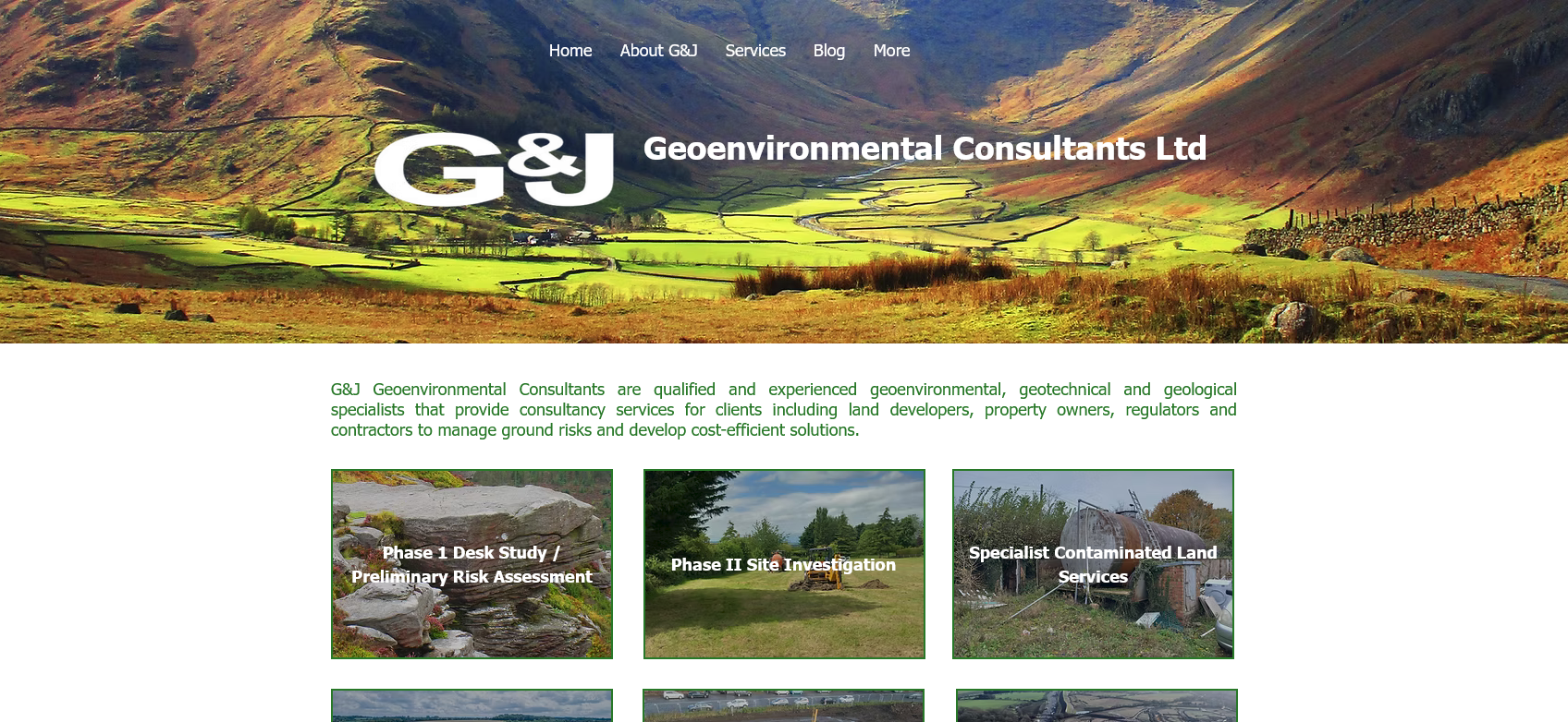 G&J Geoenvironmental Consultants Ltd Website Screenshot 001