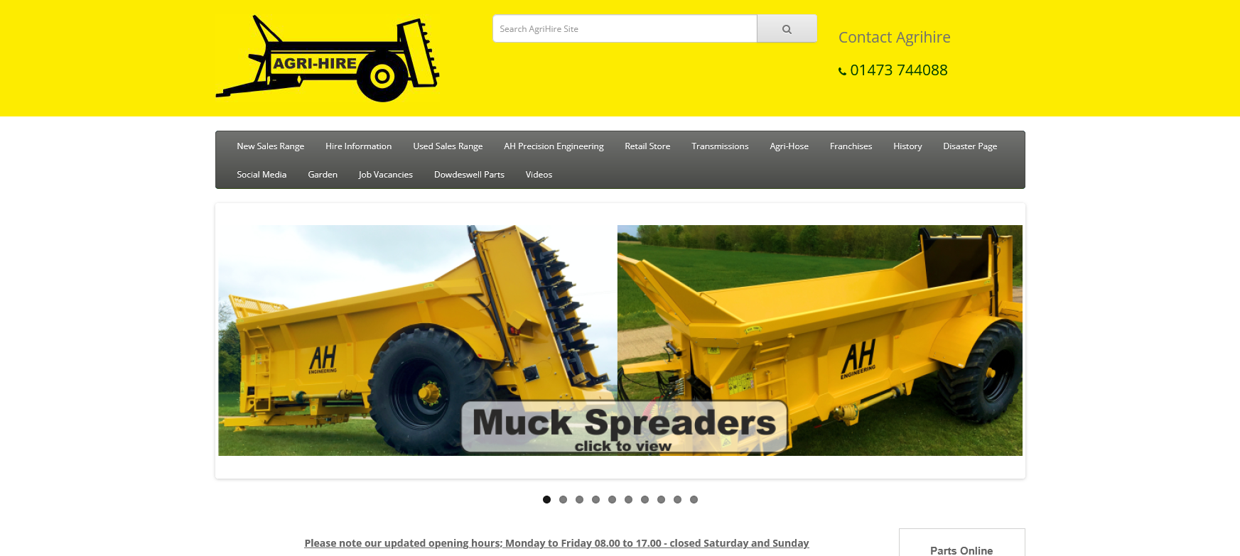 Agri-Hire Ltd Website Screenshot 001