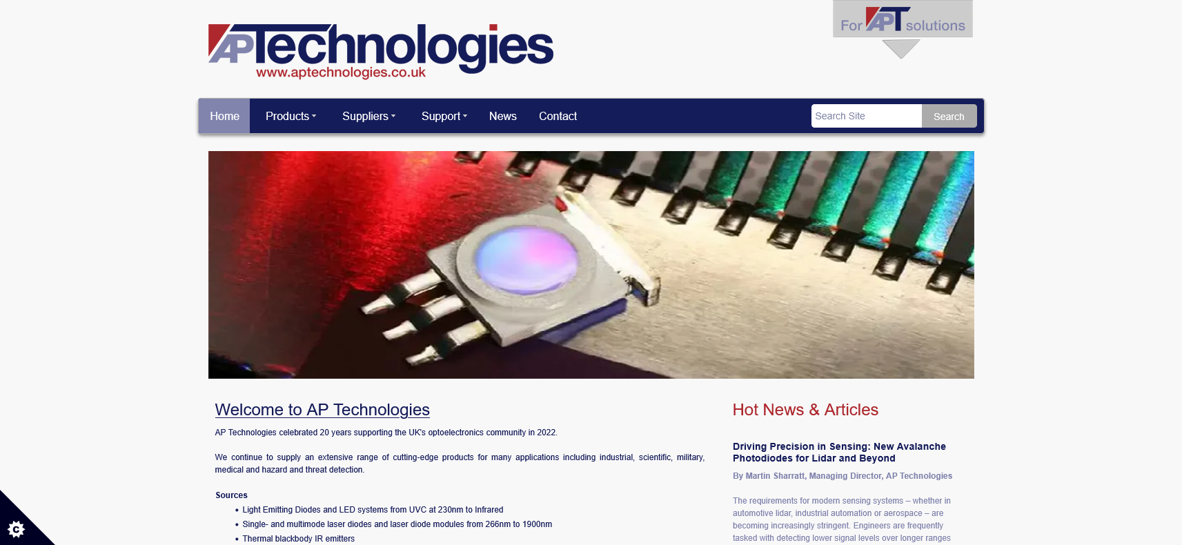 AP Technologies Ltd Website Screenshot 001