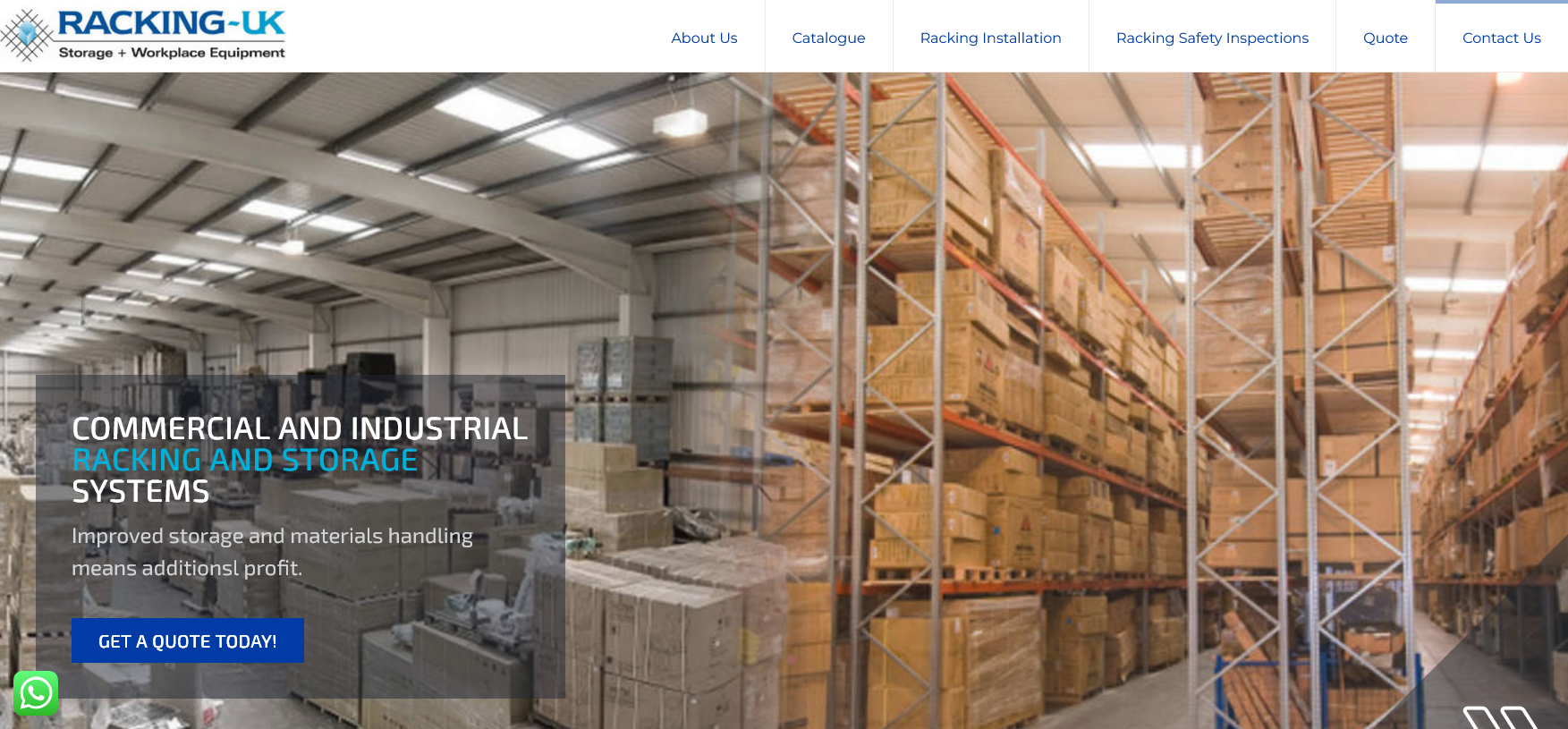 Racking UK Website Screenshot 001