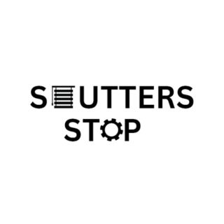 Shutterters Stop logo showcasing a sleek design with distinctive lettering and an eye-catching color palette