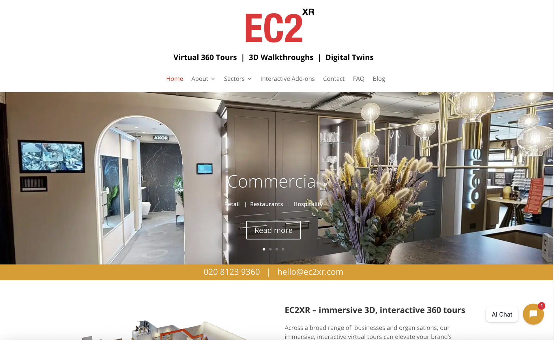 www.ec2xr.com website home page
