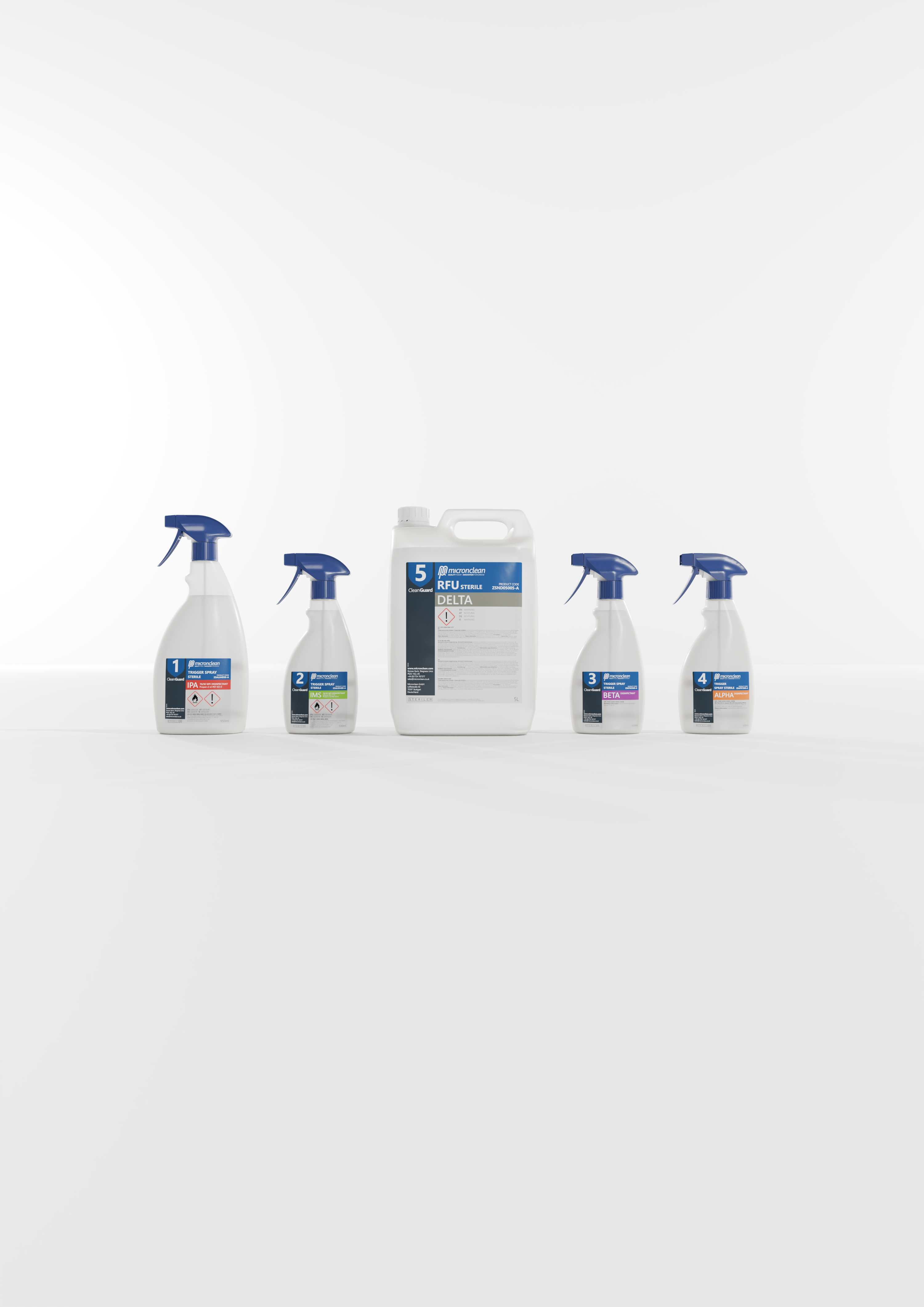 Micronclean CleanGuard Alcohols and Disinfectants Range