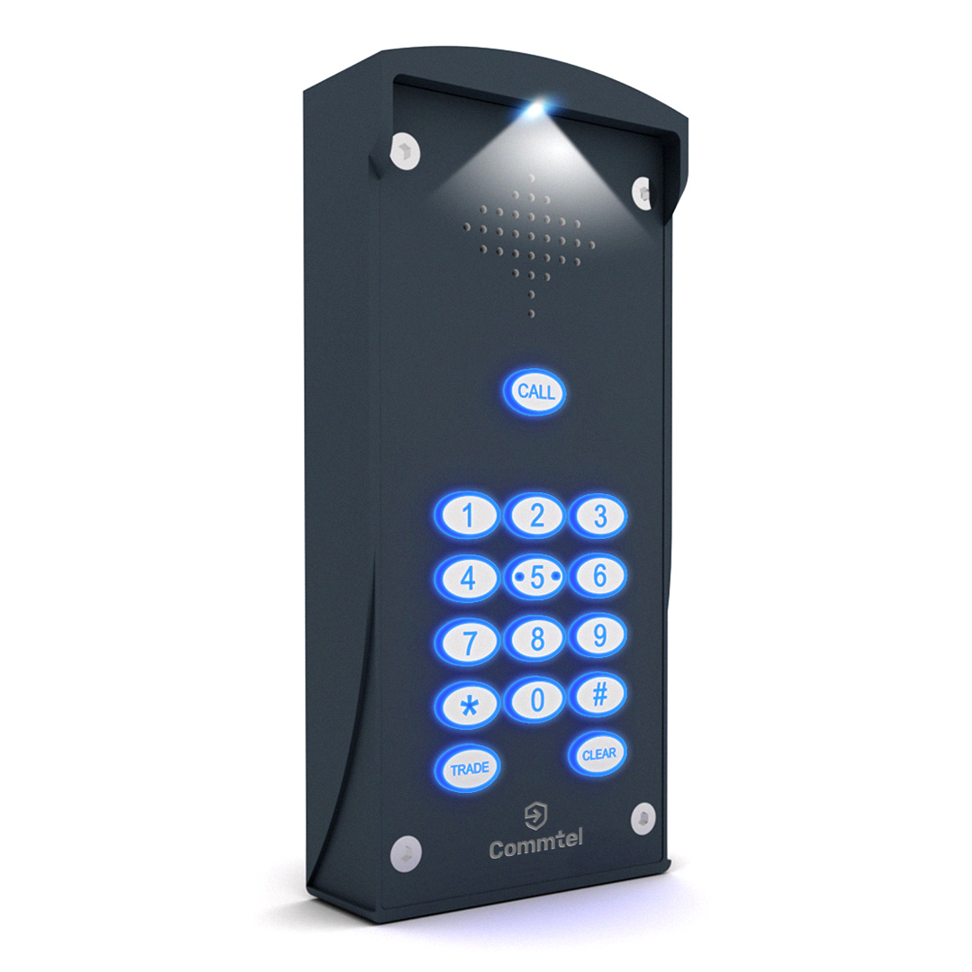 Commtel Solo+ (Anthracite) | Single button 4G intercom