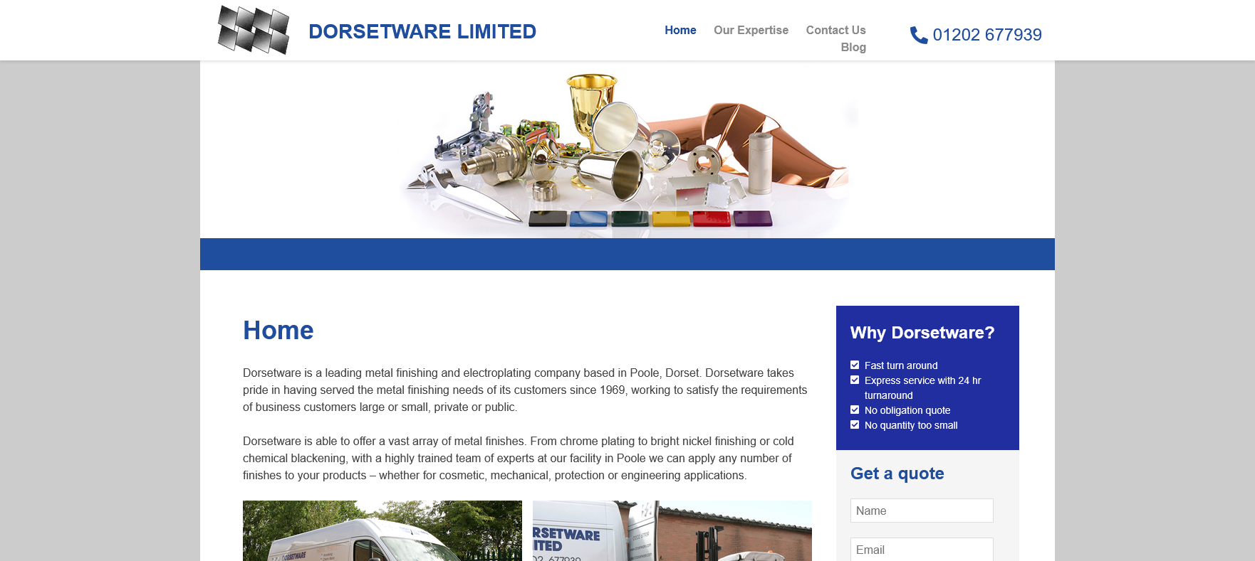Dorsetware Ltd Website Screenshot 001