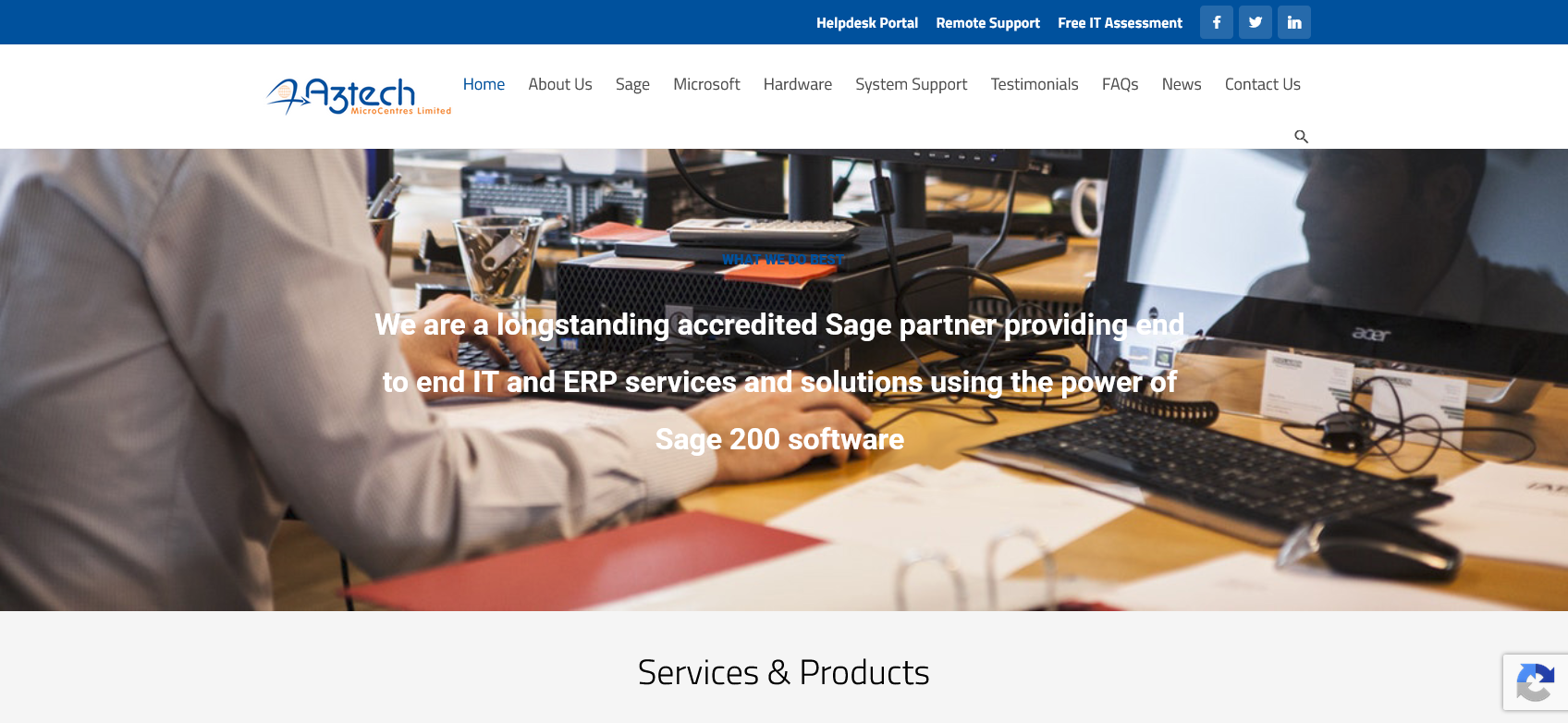 Aztech MicroCentres Ltd Website Screenshot 001