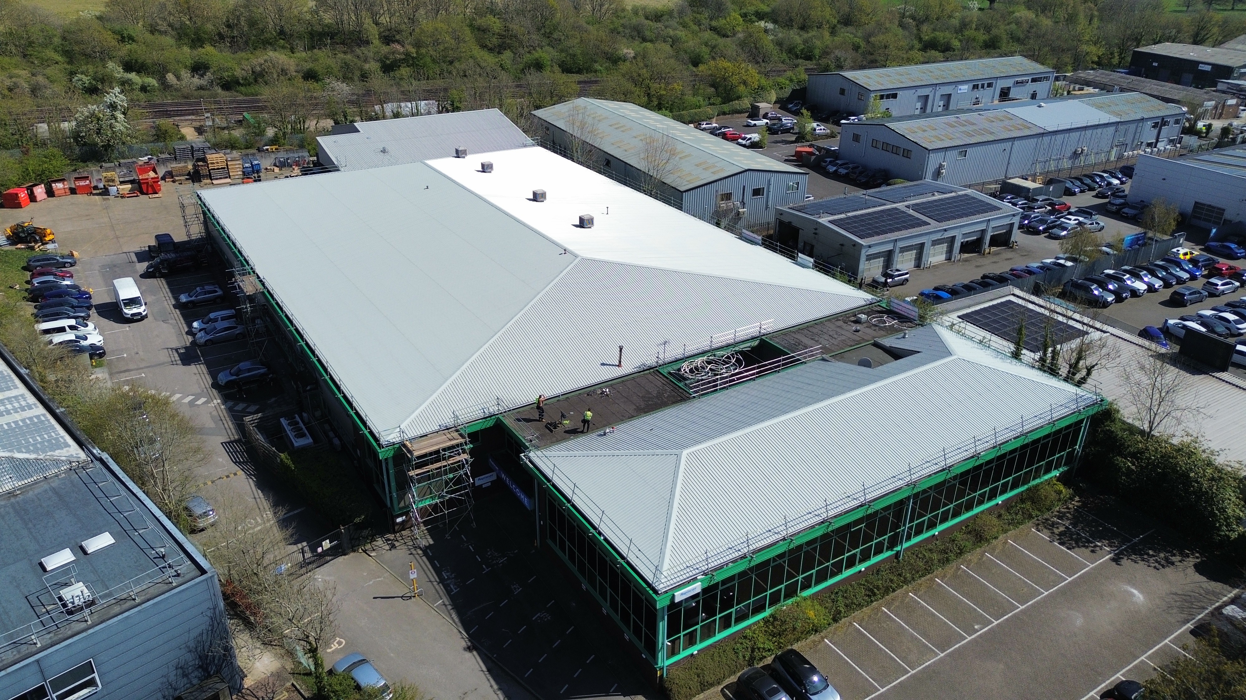 Recently completed 3800m2 overclad to provide a new structe for the Solar installation.